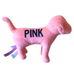 Victoria’s Secret Love Pink 8” Plush Stuffed Standing Dog Collectors HTF Velour
